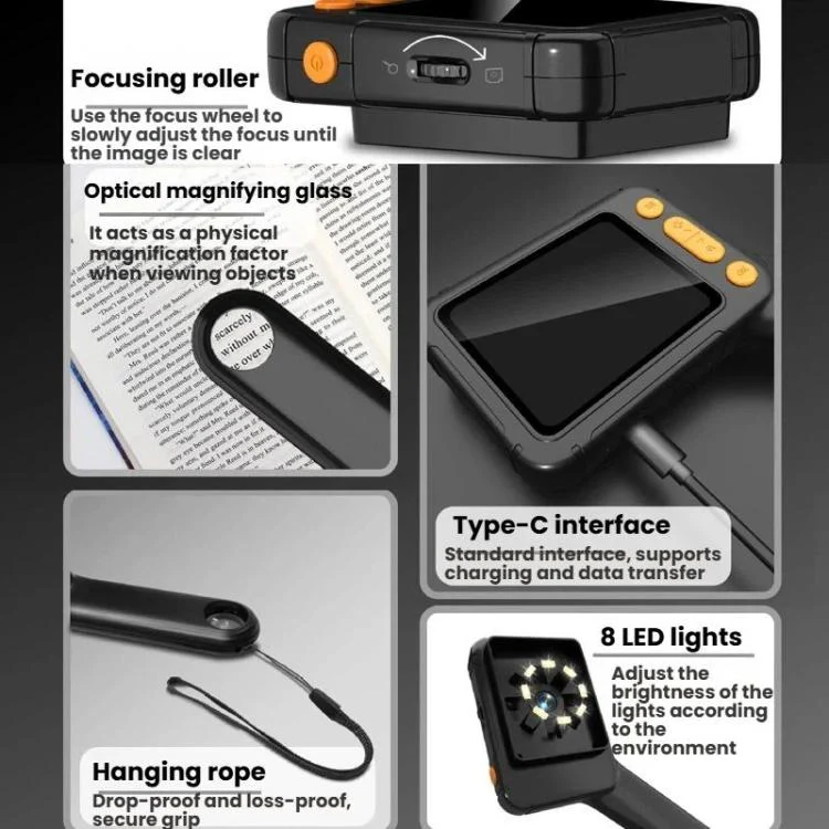 HM028B 2.8 inch HD Digital Microscope Portable Electronic Repair Magnifier - Image 8
