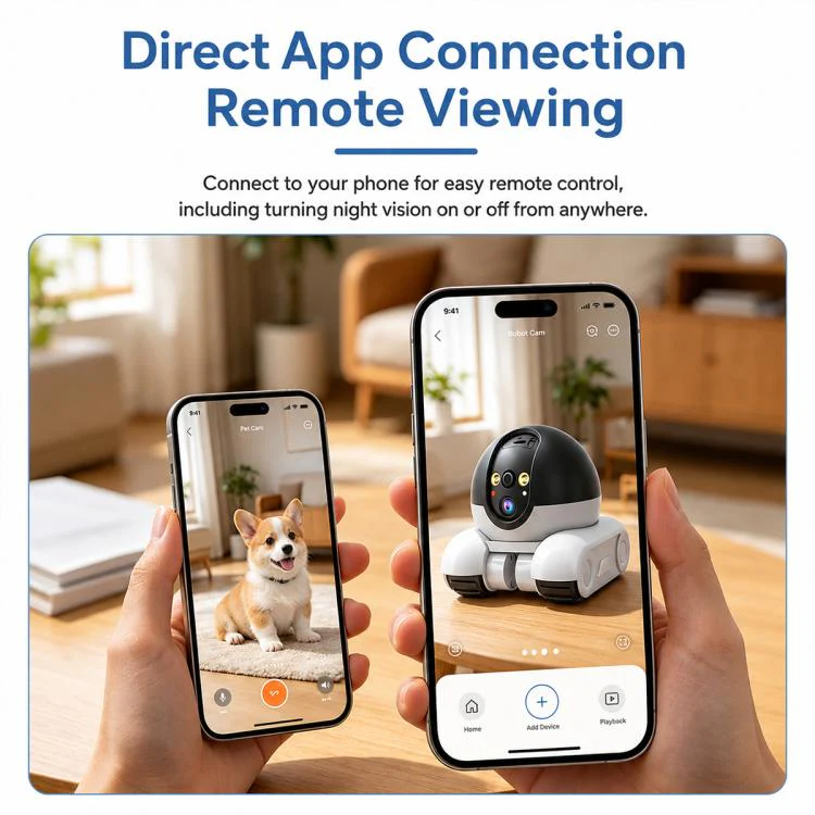 Home HD Dual Lens Smart Mobile Remote Control Pet Monitoring Camera, Style:Type B - Image 11