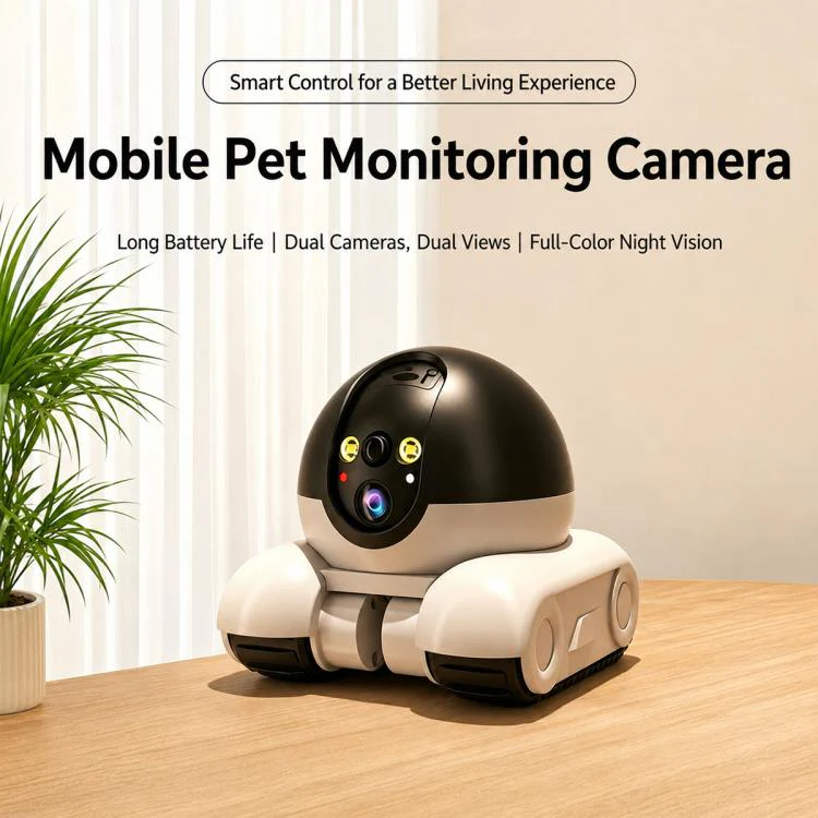 Home HD Dual Lens Smart Mobile Remote Control Pet Monitoring Camera, Style:Type B - Image 2