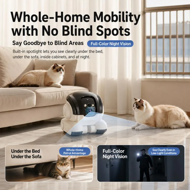 Home HD Dual Lens Smart Mobile Remote Control Pet Monitoring Camera, Style:Type B - Image 9