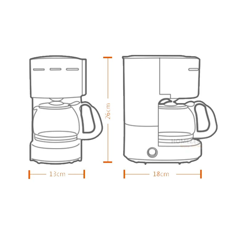 HOMEZEST Household Small Coffee Machine Fully Automatic Portable Drip Coffee Machine(EU Plug) - Image 8