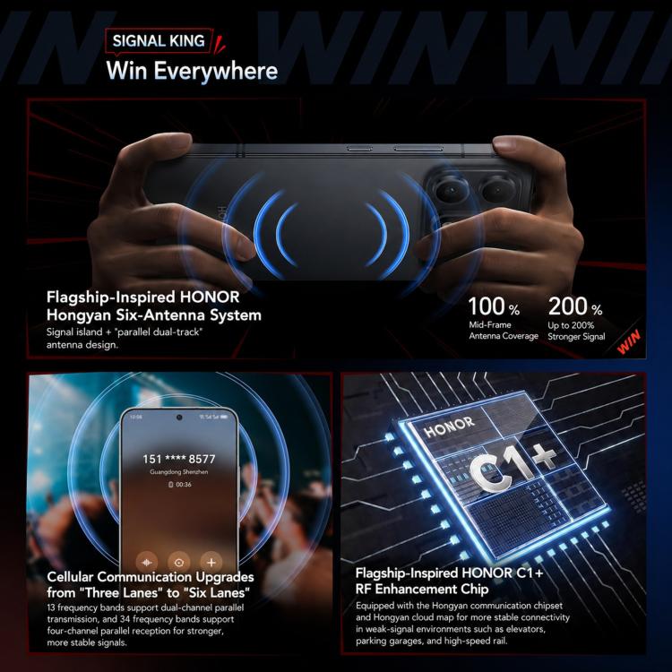 Honor WIN Turbo, 12GB+256GB, 10000mAh Battery, 6.79 inch MagicOS 10.0 / Android 16 Dimensity 8500 Racing Edition Octa Core, Network: 5G, NFC, OTG (Blue) - Image 7