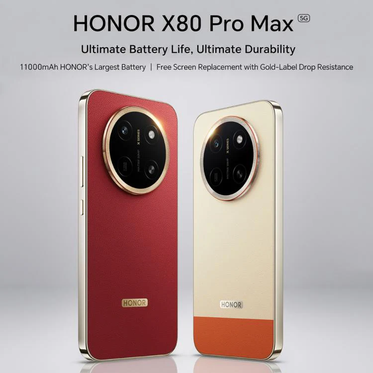 Honor X80 Pro Max, 12GB+512GB, Screen Fingerprint, 6.8 inch MagicOS 10.0 Snapdragon 6 Gen 5 Octa Core, Network: 5G, NFC, OTG (Orange) - Image 4