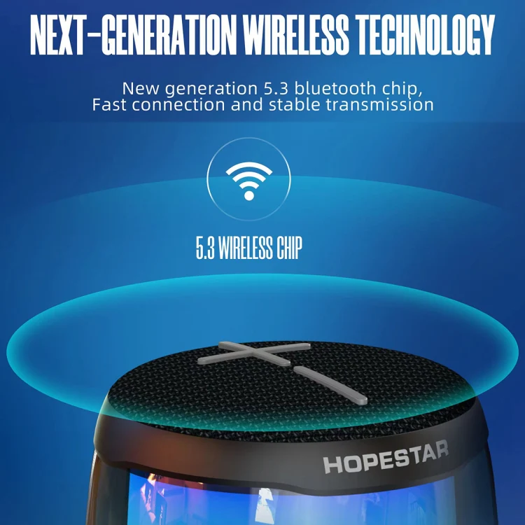 HOPESTAR P49 Tone Pulse RGB Light Waterproof Bluetooth Speaker(Black) - Image 6