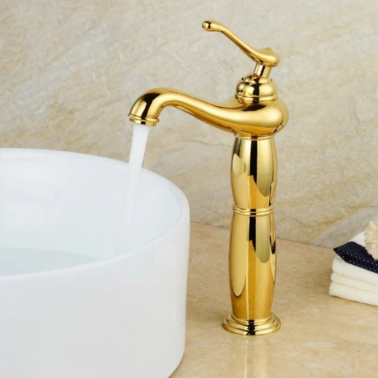 Hot And Cold Mixed Water Basin Imitation Water Faucet, Style: High Model+Water Inlet Pipe - Image 3
