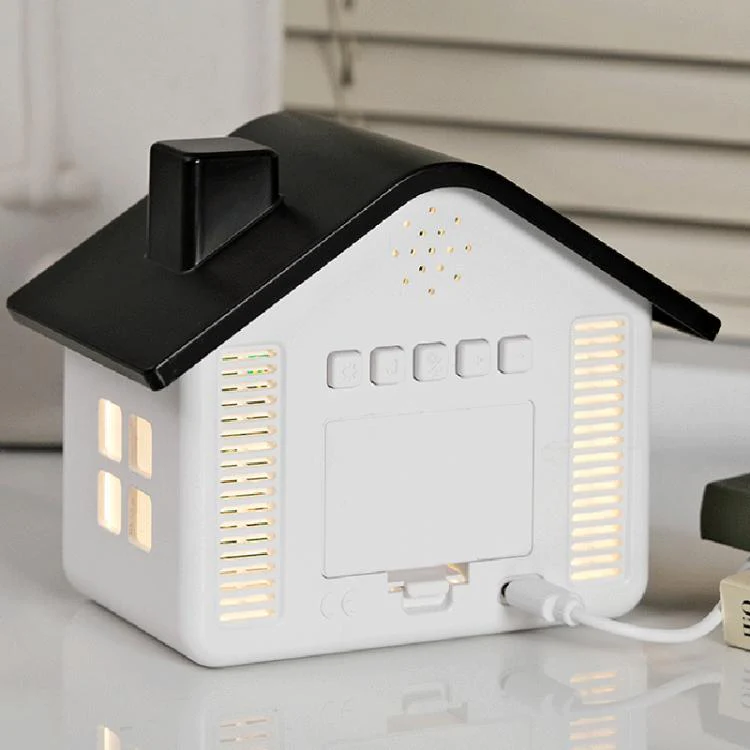 House-Shaped Digital Alarm Clock with Night Light Dual Alarms & Timer Function, 4-Level Brightness(GH9033 Black+Yellow Light) - Image 7