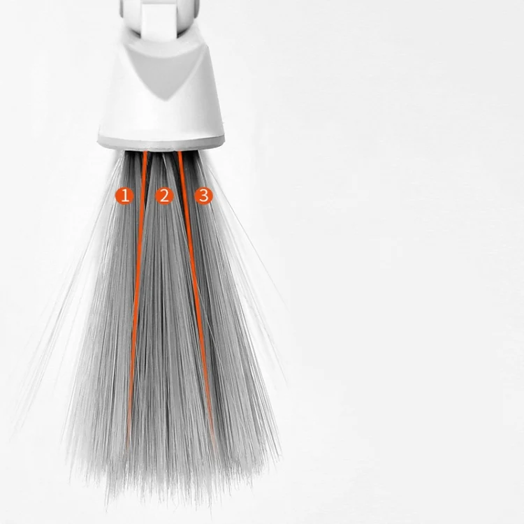 Household Folding Standing Rotatable Broom And Dustpan Set Combination(White) - Image 4