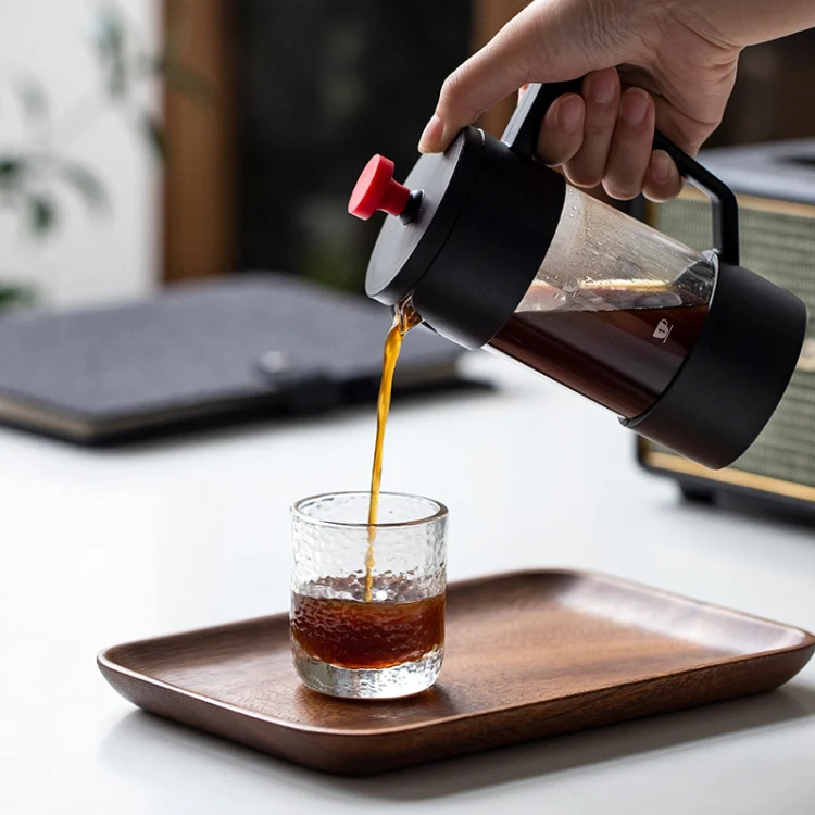 Household Hand Brewed Coffee French Filter Press Pot Glass Tea Maker(600ml) - Image 6
