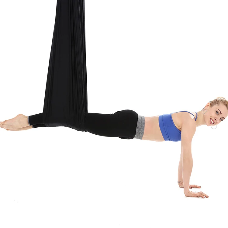Household Handstand Elastic Stretching Rope Aerial Yoga Hammock Set(Black) - Image 4
