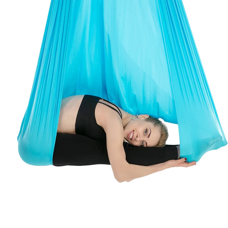 Household Handstand Elastic Stretching Rope Aerial Yoga Hammock Set(Sky Blue) - Image 3