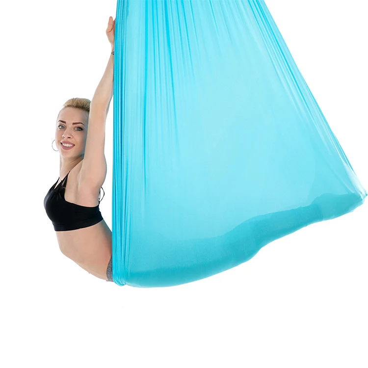 Household Handstand Elastic Stretching Rope Aerial Yoga Hammock Set(Sky Blue) - Image 5