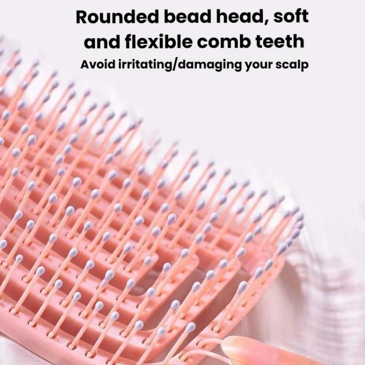 Household Hollow Rib Hair Massage Comb Multifunctional Fluffing Comb For Volumizing The Crown(Purple) - Image 3
