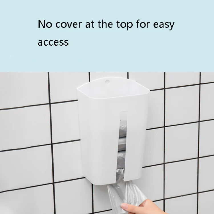 Household Wall-Mounted Paper Towel Extraction Box Kitchen Debris Sorting Box Garbage Bag Plastic Bag Storage Box(Dark Blue) - Image 3