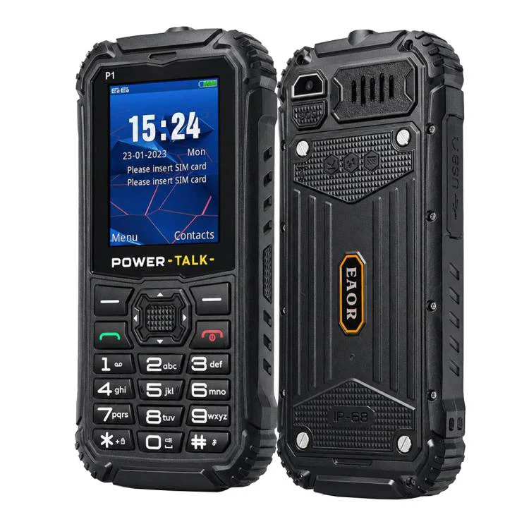 HP219 IP68 Rugged Phone, 2.4 inch, SC6531E, Network: 2G, BT, FM, SOS, Torch, Plug:US Plug(Black)