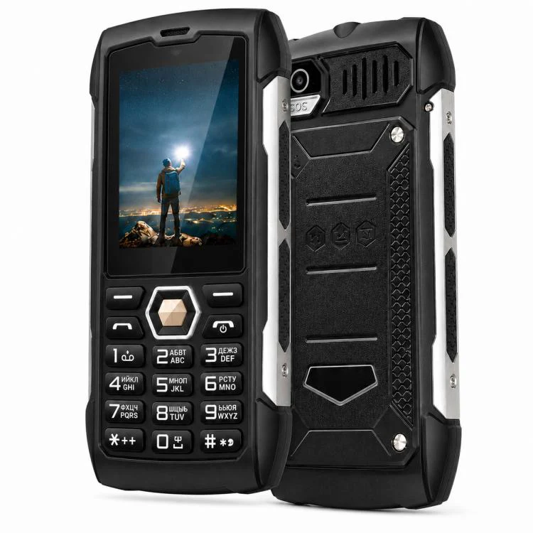 HP288 IP68 Rugged Phone, 2.8 inch, 4000mAh Battery, Network: 2G, BT, FM, SOS, Torch, Russian Keyboard, Plug:UK Plug(Black)