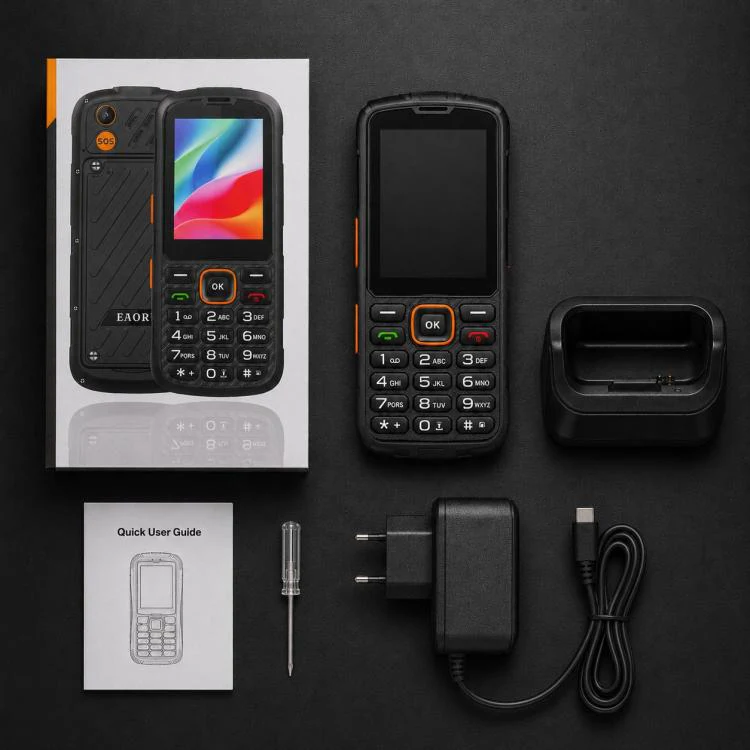 HP290Z 4G IP68 Rugged Phone, 2.8 inch, 3000mAh Battery, Network: 4G, BT, FM, SOS, Torch, With Charging Dock, Plug:UK Plug(Black) - Image 17
