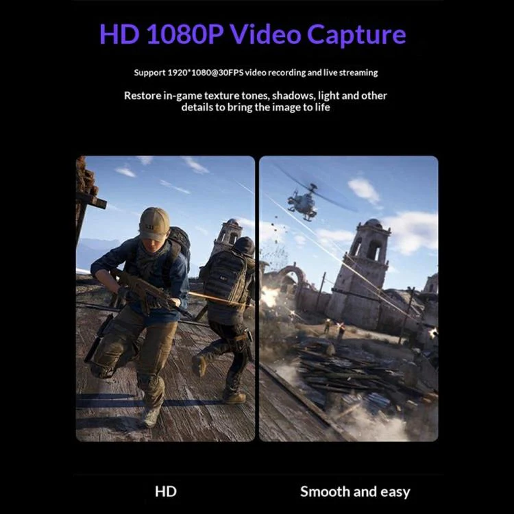 HU-02 HDMI to USB 3.0 Video Capture Card 1080P Game Live Streaming Adapter Cable - Image 5