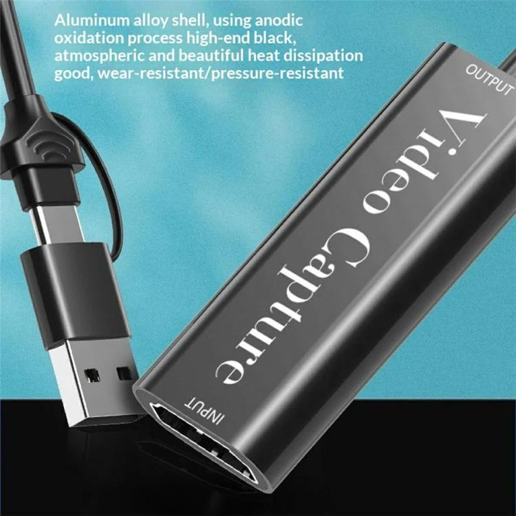 HU-02A Live Streaming Adapter Cable HDMI to USB / Type-C 2 in 1 Video Capture Card - Image 4