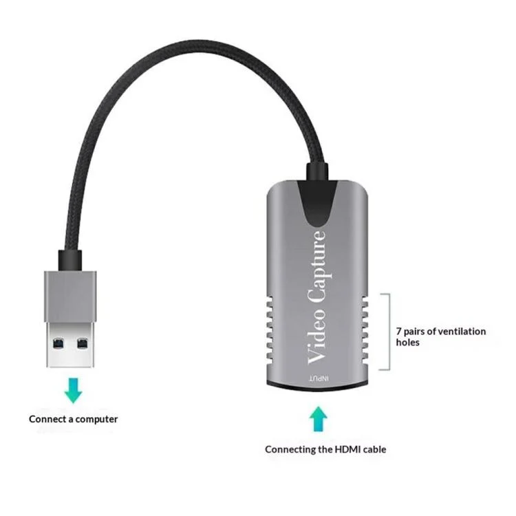 HU-04 USB 2.0 Video Capture Card 4K Input 1080P Output Converter - Image 3