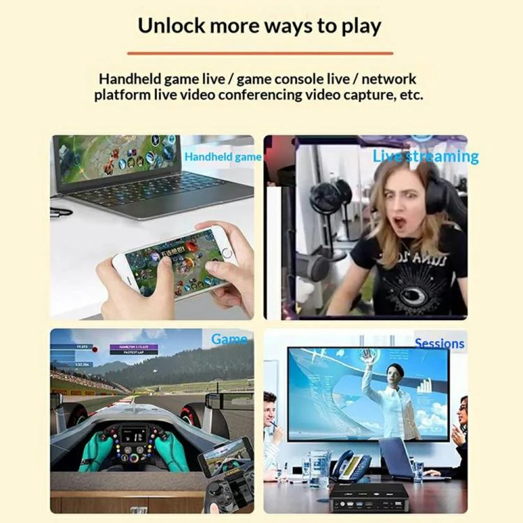 HU-04A 1080P 60Hz HDMI to Type-C / USB 2 in 1 Video Capture Card - Image 4