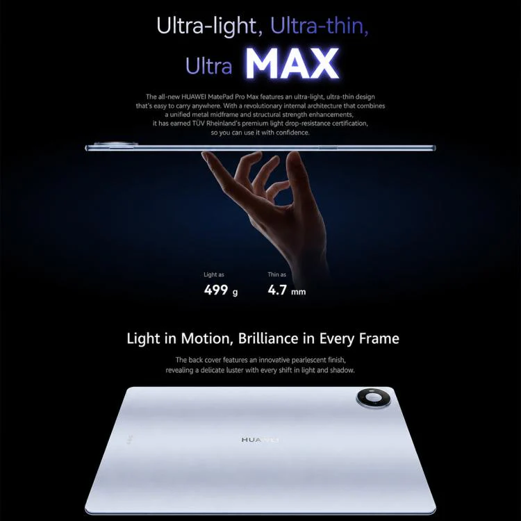 HUAWEI MatePad Pro Max 13.2 inch WiFi, 12GB+512GB, HarmonyOS 6.1 Hisilicon Kirin T93 Pro, Not Support Google Play (Dark Gray) - Image 8