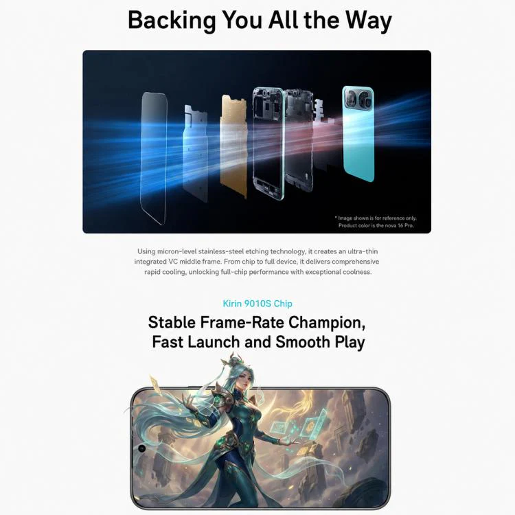 Huawei nova 16, 12GB+256GB, Side Fingerprint Identification, 6.68 inch HarmonyOS 6.1 Kirin 9010S Octa Cora, NFC, OTG, Not Support Google Play (White) - Image 12