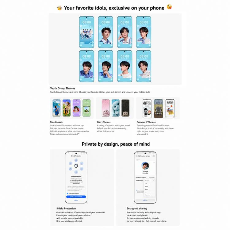 Huawei nova 16, 12GB+512GB, Side Fingerprint Identification, 6.68 inch HarmonyOS 6.1 Kirin 9010S Octa Cora, NFC, OTG, Not Support Google Play (Blue Pink) - Image 17