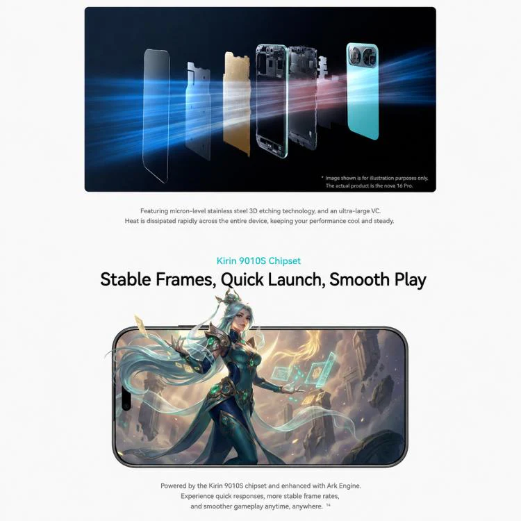 Huawei nova 16 Ultra, 12GB+1TB, Side Fingerprint Identification, 6.84 inch HarmonyOS 6.1 Kirin 9010S Octa Cora, NFC, OTG, Not Support Google Play (Blue) - Image 14