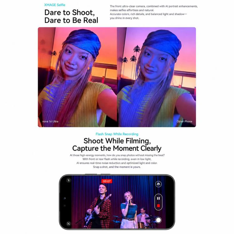 Huawei nova 16 Ultra, 12GB+1TB, Side Fingerprint Identification, 6.84 inch HarmonyOS 6.1 Kirin 9010S Octa Cora, NFC, OTG, Not Support Google Play (Starry Black) - Image 11