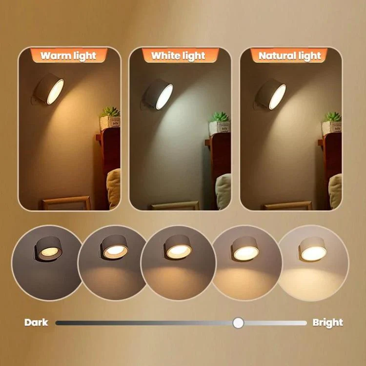 Human Body Sensor Version Magnetic 360-degree Rotating Rechargeable Wall Light Night Light for Cabinets, Closet, Hallway 1200mAh - Image 4