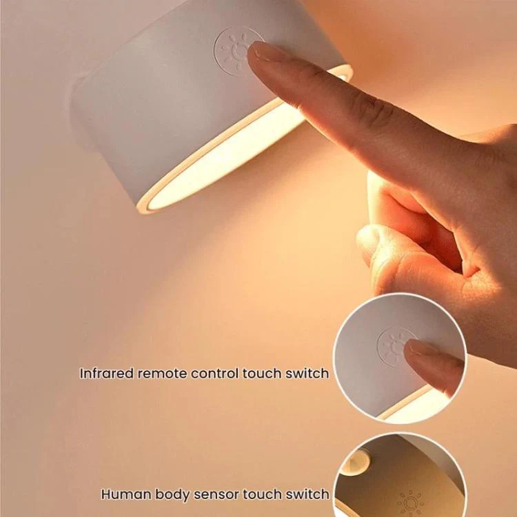 Human Body Sensor Version Magnetic 360-degree Rotating Rechargeable Wall Light Night Light for Cabinets, Closet, Hallway 1200mAh - Image 9