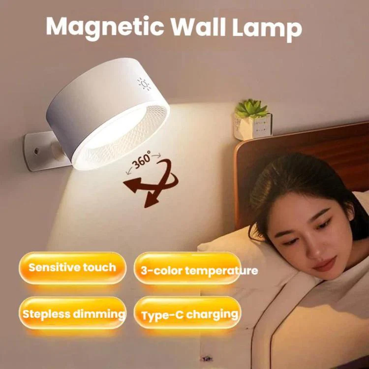 Human Body Sensor Version Magnetic 360-degree Rotating Rechargeable Wall Light Night Light for Cabinets, Closet, Hallway 4000mAh - Image 2
