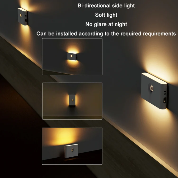 Human Infrared Smart Sensor Wireless Magnetic LED Night Light(Plane Lens) - Image 6