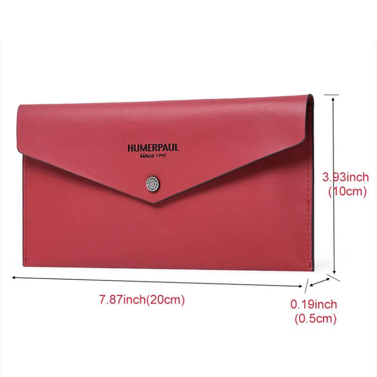 HUMERPAUL HU112 Leather Passport Pouch EnvelopeStyle Business Card Holder(Green) - Image 7