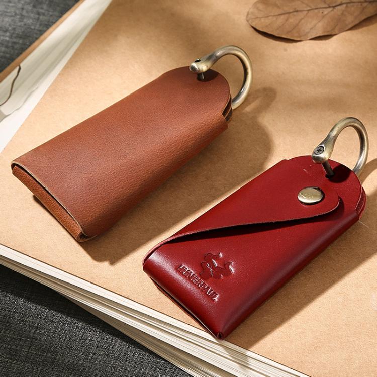 HUMERPAUL HU114 Vintage Leather Buckle Key Pouch Waist-Wearable Multi-Functional Metal Keyring(Green) - Image 3