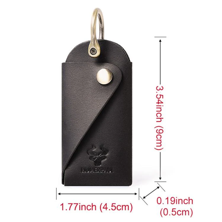 HUMERPAUL HU114 Vintage Leather Buckle Key Pouch Waist-Wearable Multi-Functional Metal Keyring(Green) - Image 7