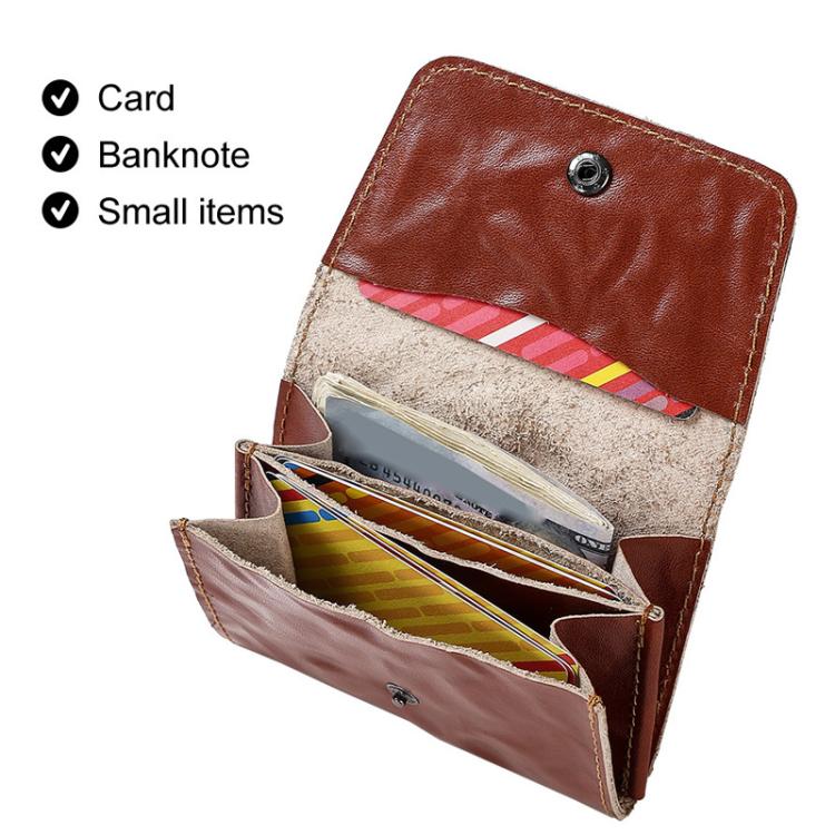 HUMERPAUL HU115 Hand-embossed Vegetable Tanned Leather Credit Card Wallet Coin Pouch(Green) - Image 5