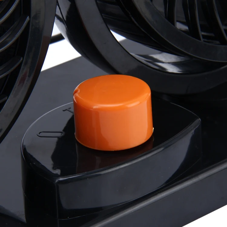 HUXIN HX-T304 10W 360 Degree Adjustable Rotation Two Head Low Noise Mini Electric Car Fan, DC 24V - Image 4