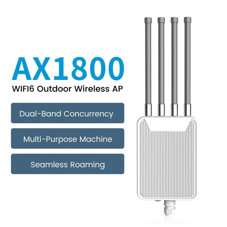 HW1800M 2.4 / 5.8G Dual Band Modem Outdoor Waterproof AX1800 WiFi 6 Wireless AP Router, Plug:US Plug - Image 2
