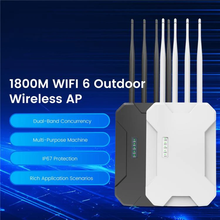 HW1800S WiFi 6 Outdoor Wireless Access Point 1800Mbps Waterproof Dual Band Gigabit Router, Plug:AU Plug(Black) - Image 5
