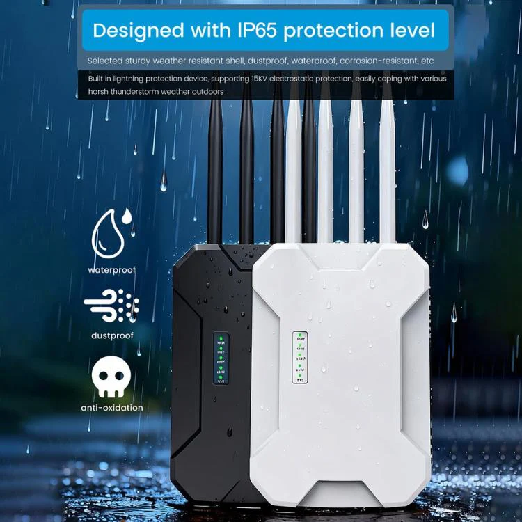 HW1800S WiFi 6 Outdoor Wireless Access Point 1800Mbps Waterproof Dual Band Gigabit Router, Plug:AU Plug(Black) - Image 8