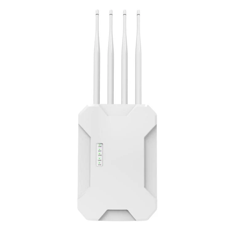 HW1800S WiFi 6 Outdoor Wireless Access Point 1800Mbps Waterproof  Dual Band Gigabit Router, Plug:UK Plug(White)