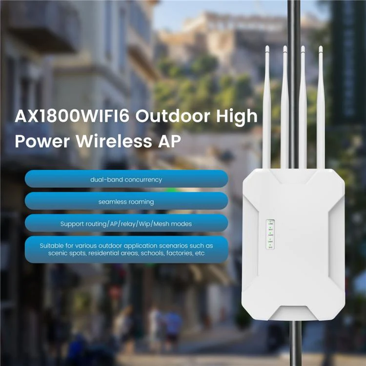 HW1800S WiFi 6 Outdoor Wireless Access Point 1800Mbps Waterproof  Dual Band Gigabit Router, Plug:UK Plug(White) - Image 4