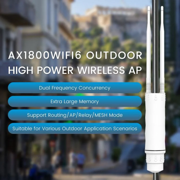HW1800Y IP67 Waterproof Outdoor AP Repeater WiFi 6 AX1800 2.4 / 5.8G Dual Band MESH Router, Plug:US Plug - Image 6
