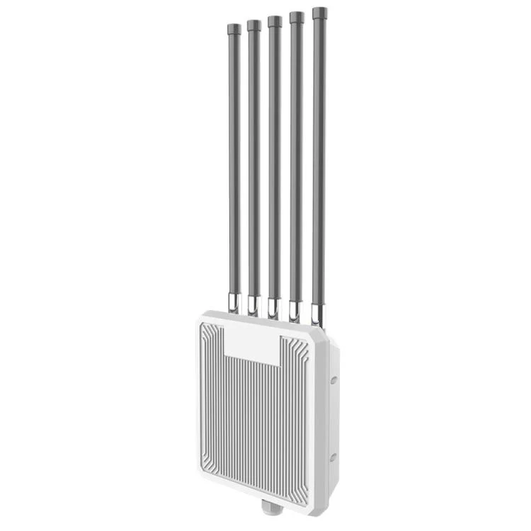 HW3000L IP67 Waterproof 3000Mbps WiFi 6 2.4 / 5G Dual Band High Gain Antenna POE Router, Plug:EU Plug(Grey Antenna)
