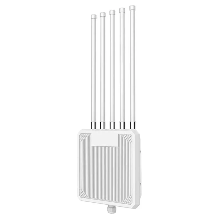HW3000L IP67 Waterproof 3000Mbps WiFi 6 2.4 / 5G Dual Band High Gain Antenna POE Router, Plug:EU Plug(White Antenna)