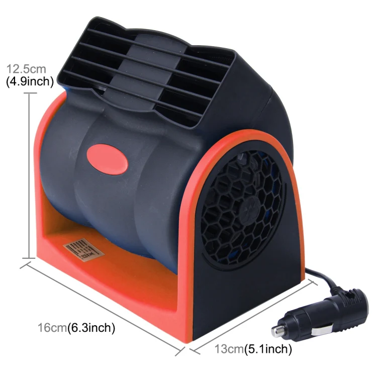 HX-T302 DC 24V 7W Portable Vehicle Cooling Fan Low Noise Silent Cooler Air Conditioner, 2 Speeds Adjustable, Random Color Delivery - Image 2