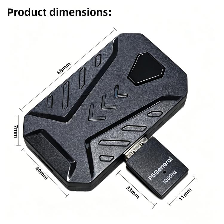 HXSJ Master-P5+V100+A869 Gaming Keyboard and Mouse Adapter Set for PS5(Black) - Image 10