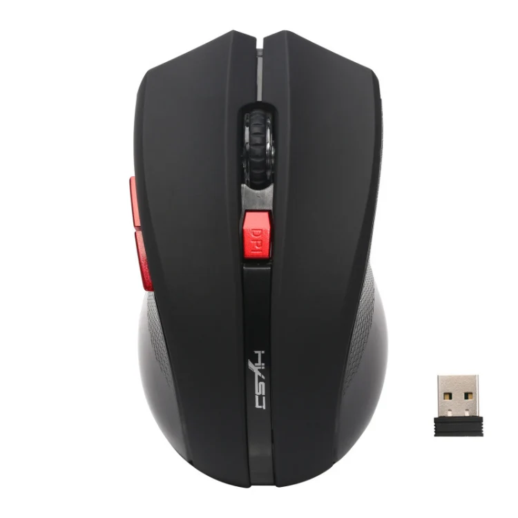 HXSJ X50 2.4G 6 Keys 1600DPI Three-speed Adjustable Wireless Mouse(Black) - Image 2