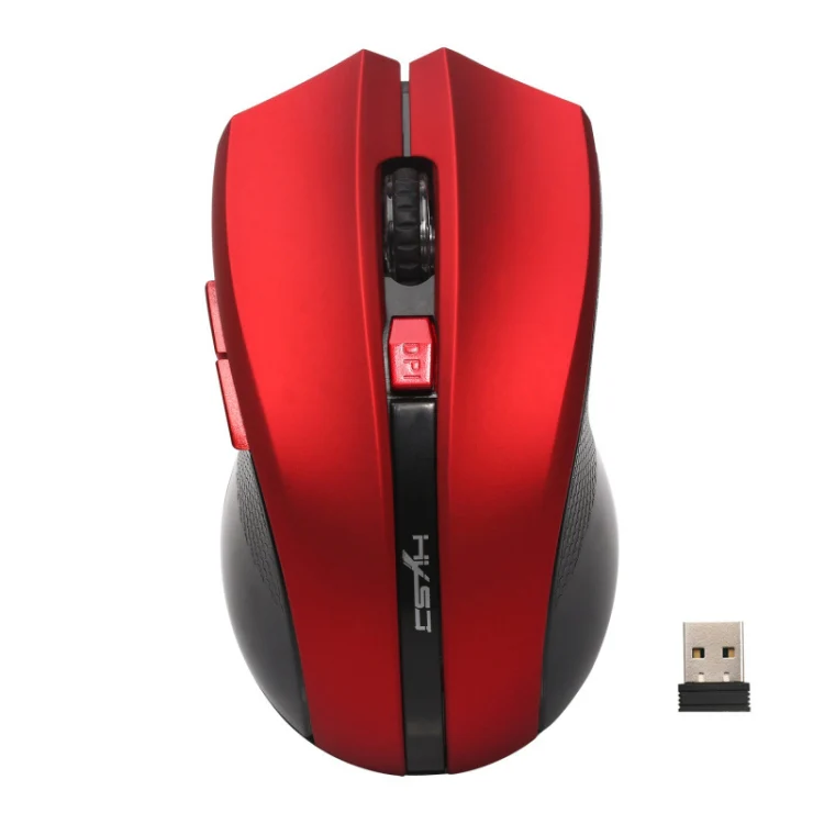 HXSJ X50 2.4G 6 Keys 1600DPI Three-speed Adjustable Wireless Mouse(Red) - Image 2